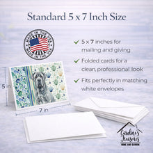 Load image into Gallery viewer, Blue Neapolitan Mastiff Coastal Sea Glass Greeting Cards Pack of 8