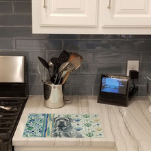 Load image into Gallery viewer, Blue Neapolitan Mastiff Coastal Sea Glass Glass Cutting Board