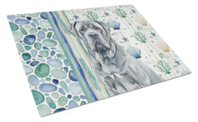 Load image into Gallery viewer, Blue Neapolitan Mastiff Coastal Sea Glass Glass Cutting Board