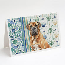 Load image into Gallery viewer, Neapolitan Mastiff Coastal Sea Glass Greeting Cards Pack of 8