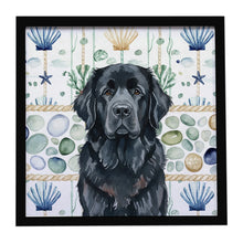 Load image into Gallery viewer, Black Newfoundland Coastal Sea Glass Framed Metal Print