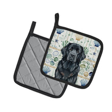 Load image into Gallery viewer, Black Newfoundland Coastal Sea Glass Pair of Pot Holders