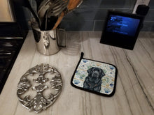 Load image into Gallery viewer, Black Newfoundland Coastal Sea Glass Pair of Pot Holders