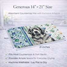 Load image into Gallery viewer, Gray Newfoundland Coastal Sea Glass Dish Drying Mat