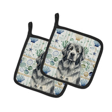 Load image into Gallery viewer, Gray Newfoundland Coastal Sea Glass Pair of Pot Holders