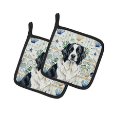 Load image into Gallery viewer, Landseer Newfoundland Coastal Sea Glass Pair of Pot Holders