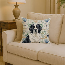 Load image into Gallery viewer, Landseer Newfoundland Coastal Sea Glass Throw Pillow