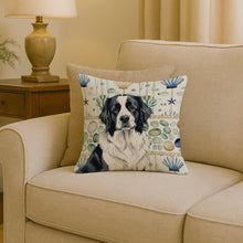 Load image into Gallery viewer, Landseer Newfoundland Coastal Sea Glass Throw Pillow