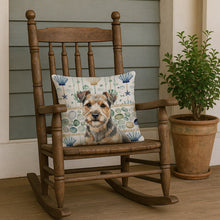 Load image into Gallery viewer, Grizzle and Tan Norfolk Terrier Coastal Sea Glass Throw Pillow