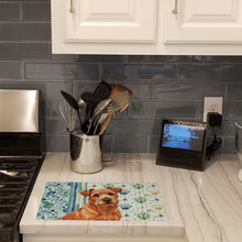 Load image into Gallery viewer, Red Norfolk Terrier Coastal Sea Glass Glass Cutting Board