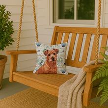 Load image into Gallery viewer, Red Norfolk Terrier Coastal Sea Glass Throw Pillow