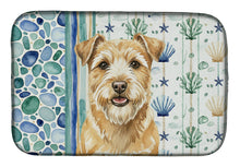 Load image into Gallery viewer, Wheaten Norfolk Terrier Coastal Sea Glass Dish Drying Mat