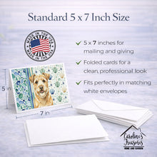 Load image into Gallery viewer, Wheaten Norfolk Terrier Coastal Sea Glass Greeting Cards Pack of 8