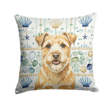 Load image into Gallery viewer, Wheaten Norfolk Terrier Coastal Sea Glass Throw Pillow