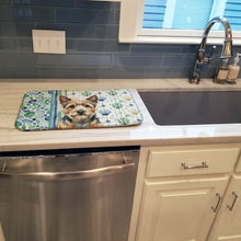 Load image into Gallery viewer, Norwich Terrier Coastal Sea Glass Dish Drying Mat