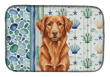 Load image into Gallery viewer, Copper Nova Scotia Duck Tolling Retriever Coastal Sea Glass Dish Drying Mat