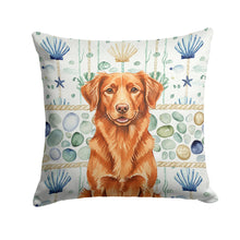 Load image into Gallery viewer, Copper Nova Scotia Duck Tolling Retriever Coastal Sea Glass Throw Pillow