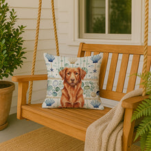 Load image into Gallery viewer, Copper Nova Scotia Duck Tolling Retriever Coastal Sea Glass Throw Pillow