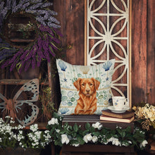 Load image into Gallery viewer, Copper Nova Scotia Duck Tolling Retriever Coastal Sea Glass Throw Pillow