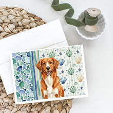 Load image into Gallery viewer, Orange Nova Scotia Duck Tolling Retriever Coastal Sea Glass Greeting Cards Pack of 8