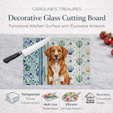 Load image into Gallery viewer, Orange Nova Scotia Duck Tolling Retriever Coastal Sea Glass Glass Cutting Board
