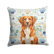 Load image into Gallery viewer, Orange Nova Scotia Duck Tolling Retriever Coastal Sea Glass Throw Pillow