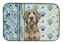 Load image into Gallery viewer, Grizzle and Tan Otterhound Coastal Sea Glass Dish Drying Mat