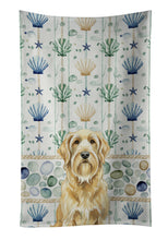 Load image into Gallery viewer, Wheaten and Tan Otterhound Coastal Sea Glass Kitchen Towel