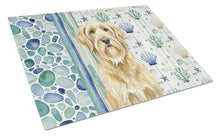 Load image into Gallery viewer, Wheaten and Tan Otterhound Coastal Sea Glass Glass Cutting Board