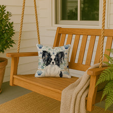 Load image into Gallery viewer, Black and White Papillon Coastal Sea Glass Throw Pillow