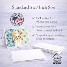 Load image into Gallery viewer, Lemon and White Papillon Coastal Sea Glass Greeting Cards Pack of 8