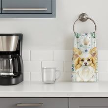 Load image into Gallery viewer, Lemon and White Papillon Coastal Sea Glass Kitchen Towel