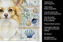 Load image into Gallery viewer, Lemon and White Papillon Coastal Sea Glass Kitchen Towel