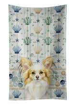 Load image into Gallery viewer, Lemon and White Papillon Coastal Sea Glass Kitchen Towel