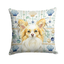 Load image into Gallery viewer, Lemon and White Papillon Coastal Sea Glass Throw Pillow