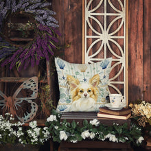 Load image into Gallery viewer, Lemon and White Papillon Coastal Sea Glass Throw Pillow