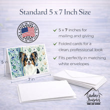 Load image into Gallery viewer, Tricolor Papillon Coastal Sea Glass Greeting Cards Pack of 8