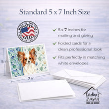 Load image into Gallery viewer, White with Red Papillon Coastal Sea Glass Greeting Cards Pack of 8