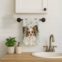 Load image into Gallery viewer, White with Sable Papillon Coastal Sea Glass Kitchen Towel