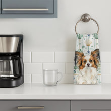 Load image into Gallery viewer, White with Sable Papillon Coastal Sea Glass Kitchen Towel