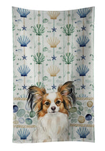 Load image into Gallery viewer, White with Sable Papillon Coastal Sea Glass Kitchen Towel