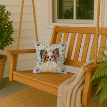 Load image into Gallery viewer, White with Sable Papillon Coastal Sea Glass Throw Pillow