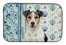 Load image into Gallery viewer, Parson Russell Terrier Coastal Sea Glass Dish Drying Mat