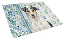 Load image into Gallery viewer, Parson Russell Terrier Coastal Sea Glass Glass Cutting Board