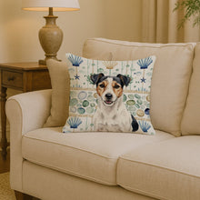 Load image into Gallery viewer, Parson Russell Terrier Coastal Sea Glass Throw Pillow