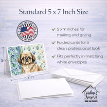 Load image into Gallery viewer, Sable Pekingese Coastal Sea Glass Greeting Cards Pack of 8