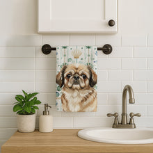 Load image into Gallery viewer, Sable Pekingese Coastal Sea Glass Kitchen Towel