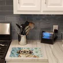 Load image into Gallery viewer, Sable Pekingese Coastal Sea Glass Glass Cutting Board