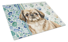 Load image into Gallery viewer, Sable Pekingese Coastal Sea Glass Glass Cutting Board