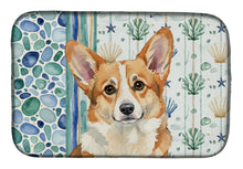 Load image into Gallery viewer, Corgi Coastal Sea Glass Dish Drying Mat